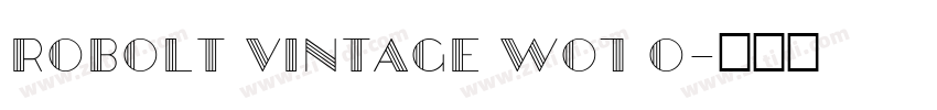 Robolt Vintage W01 O字体转换